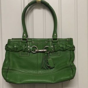 Authentic Coach Green Leather Purse